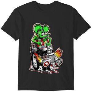 Rat Fink Classic Hot Rod Graphic T-Shirt Retro Car Culture Fan Gift Tee 17